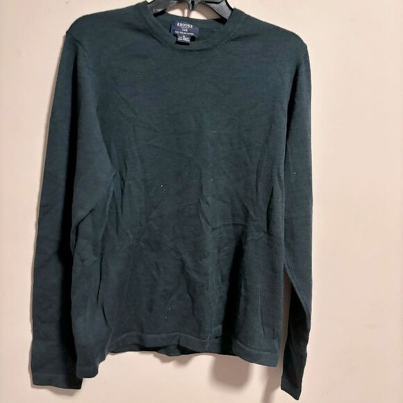 Brooks Brothers 346 Merino Wool Green Sweater- Size Medium - Picture 1 of 5